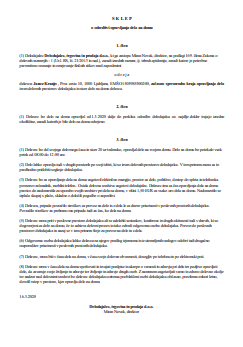 Odreditev drugega dela v primeru izrednih razmer - V primerih naravnih ali drugih nesreč, če se taka nesreča pričakuje ali v drugih izjemnih okoliščinah, ko je ogroženo življenje in zdravje ljudi ali premoženje delodajalca, se lahko vrsta ali kraj opravljanja dela, določenega s pogodbo o zaposlitvi, začasno spremenita tudi brez soglasja delavca, vendar le, dokler trajajo take okoliščine.

S tem e-obrazcem pripravite sklep, s katerim delodajalec zaposlenemu odredi drugo delo, zaradi izrednih okoliščin.