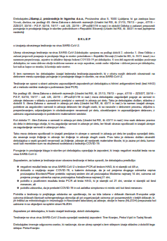 Sklep o testiranju zaposlenih na virus SARS-CoV-2