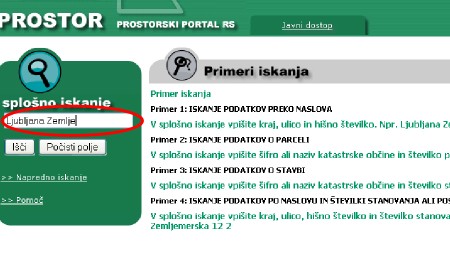 Vpišite podatke o nepremičnini