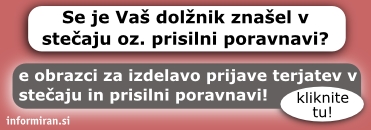 e-obrazeci za prijavo terjatev v stečaju in prisilni poravnavi